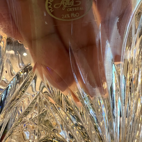 AJKA Crystal, Hungary, Handmade, 11.3” Clear Crystal Vase 24% Pb0 RTP $499 - Picture 3 of 10